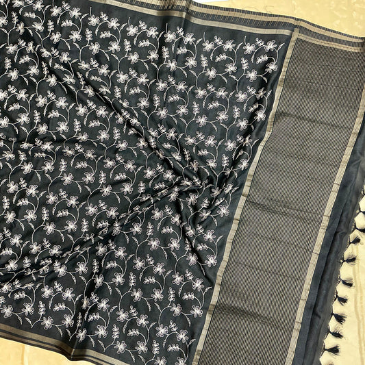 TUSSAR SILK EMBROIDERY
