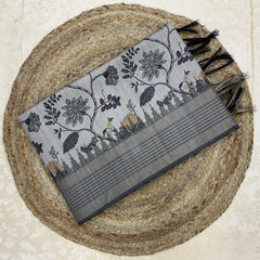 TUSSAR PRINTED SAREE