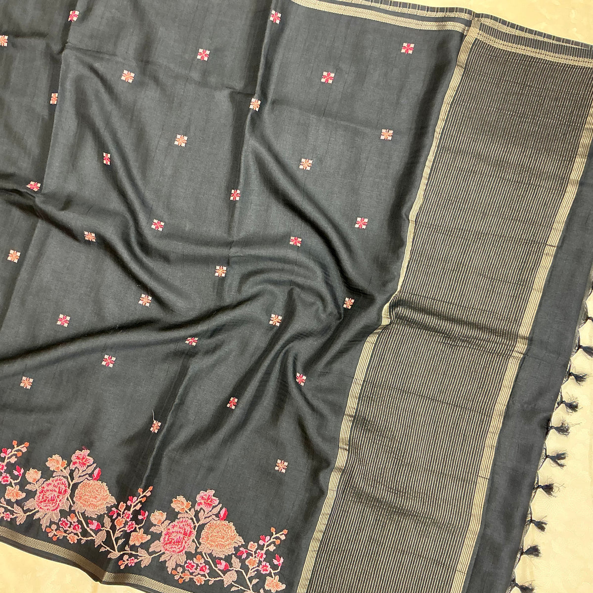 TUSSAR SILK EMBROIDERY