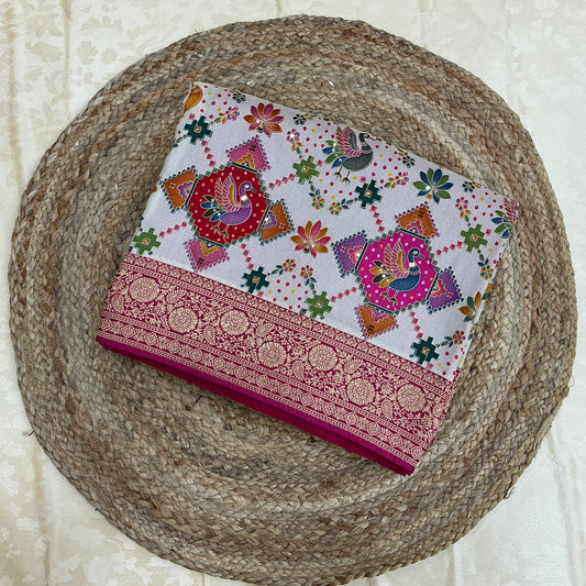 IKAT EMBROIDERY SAREE