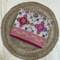 IKAT EMBROIDERY SAREE