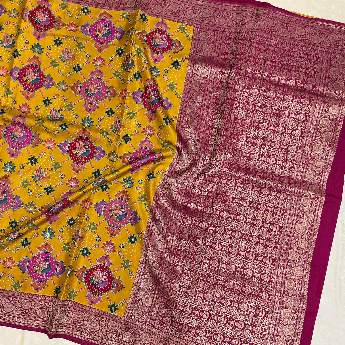 IKAT EMBROIDERY SAREE
