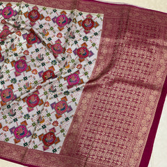 IKAT EMBROIDERY SAREE