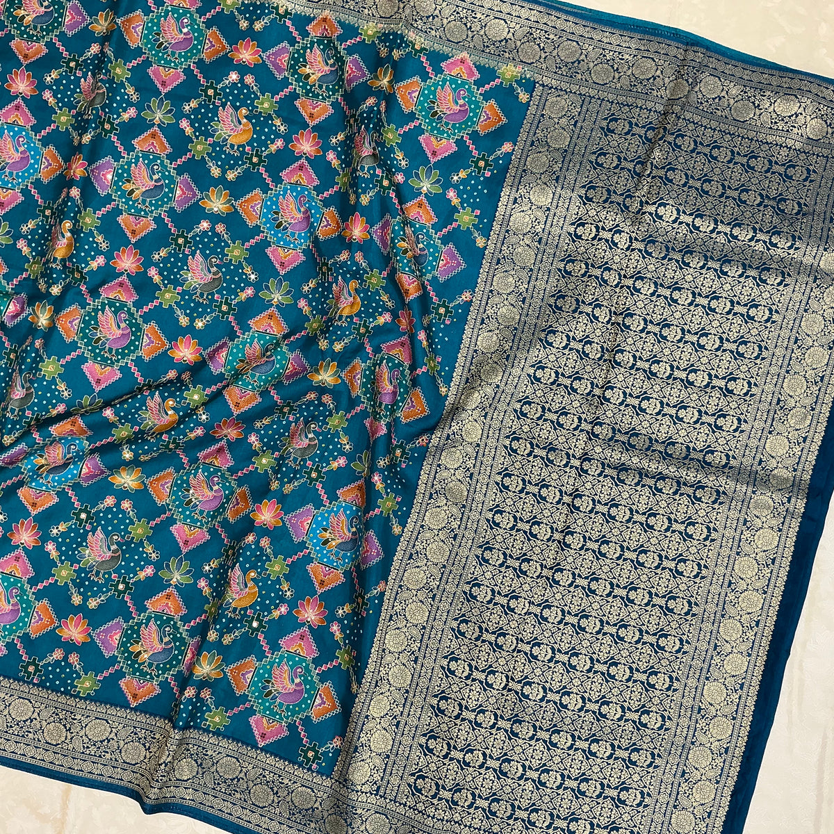 IKAT EMBROIDERY SAREE