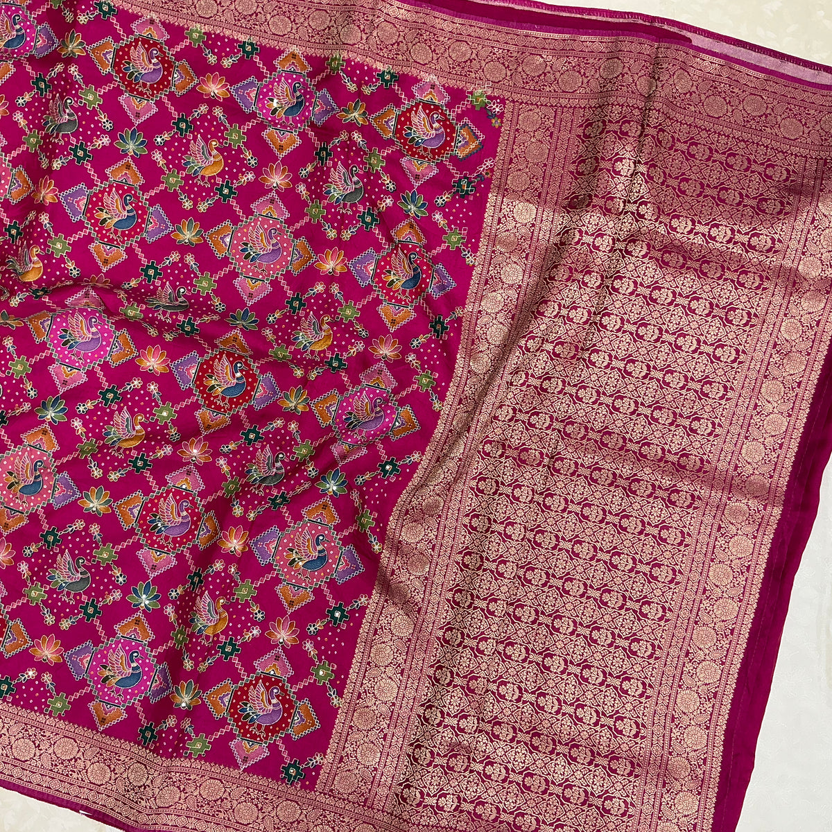 IKAT EMBROIDERY SAREE