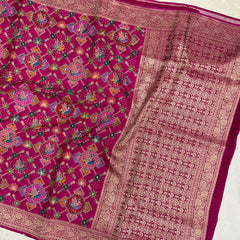 IKAT EMBROIDERY SAREE