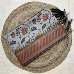 TUSSAR PRINTED SAREE