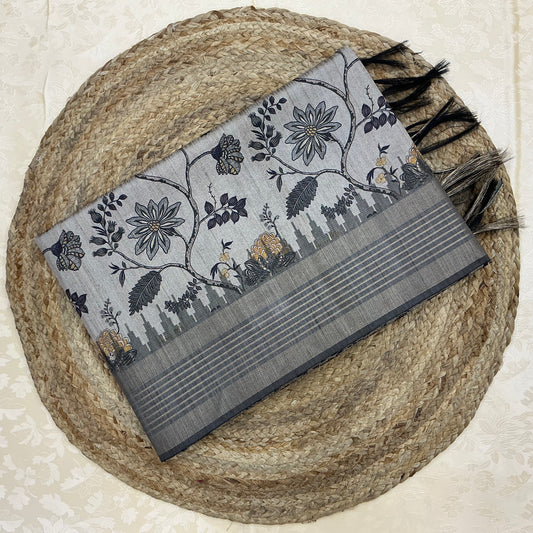 TUSSAR PRINTED SAREE