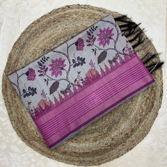 TUSSAR PRINTED SAREE