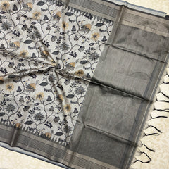 TUSSAR PRINTED SAREE
