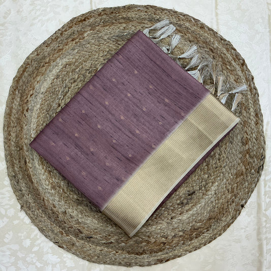 TUSSAR BUTTA SAREE WITH RICH PALLU