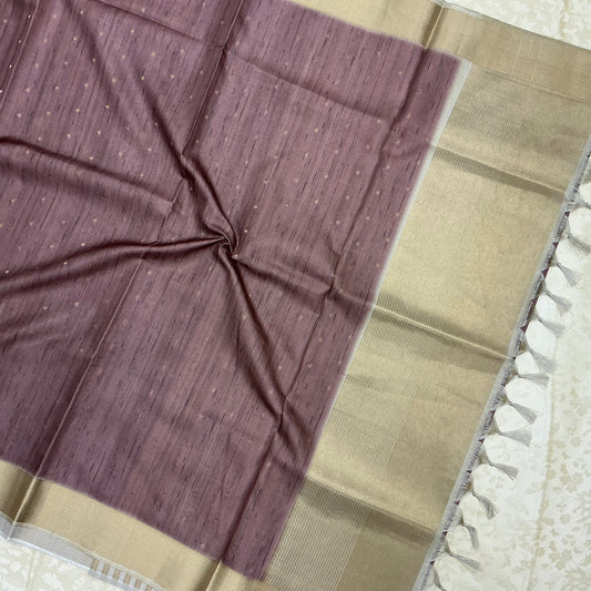 TUSSAR BUTTA SAREE WITH RICH PALLU