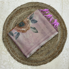 TISSUE FLORAL PRINTED SAREE