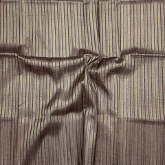Handloom Tusser Silk Saree in soft grey base with vertical textured lines