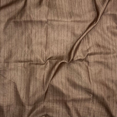 Semi Handloom Tusser silk saree with embroidery soft beige and Coffee Brown base