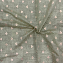 Art Moga Cotton Saree in sage green shade